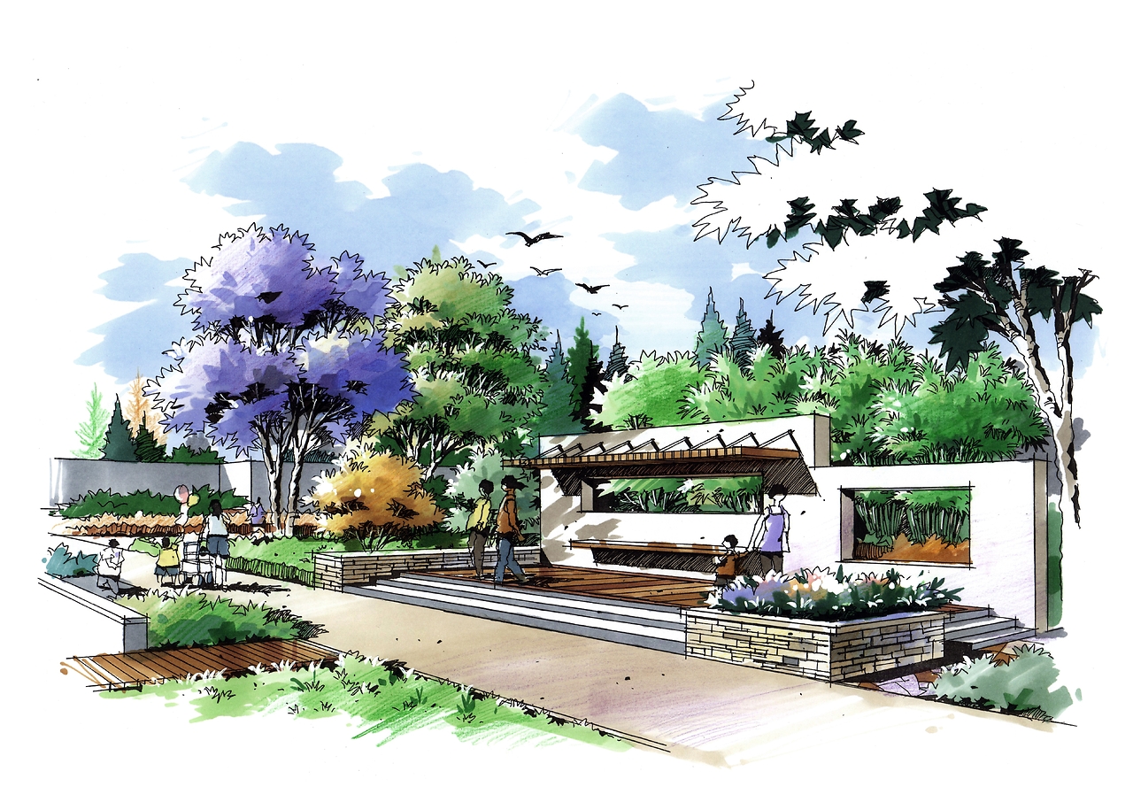 園林手繪設計優(yōu)秀作品案例欣賞(五) 建筑工程設計